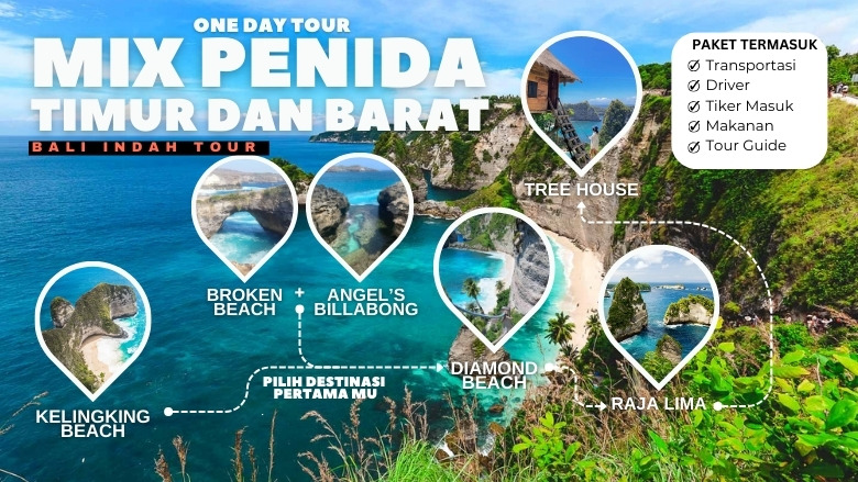 One Day Tour - Mix Nusa Penida Timur & Barat